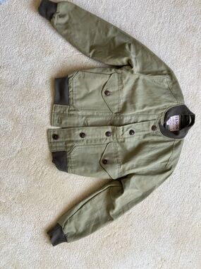 Filson Olive Bomber Jacket with Dark Trim